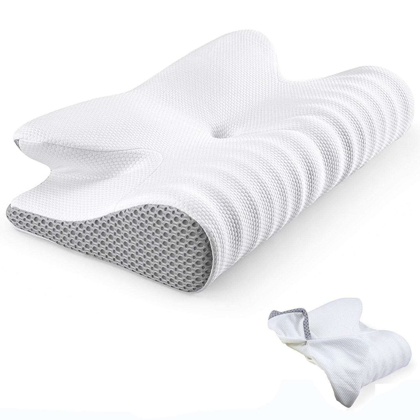 Butterfly-shaped Slow Rebound Space Memory Foam Cervical Pillow