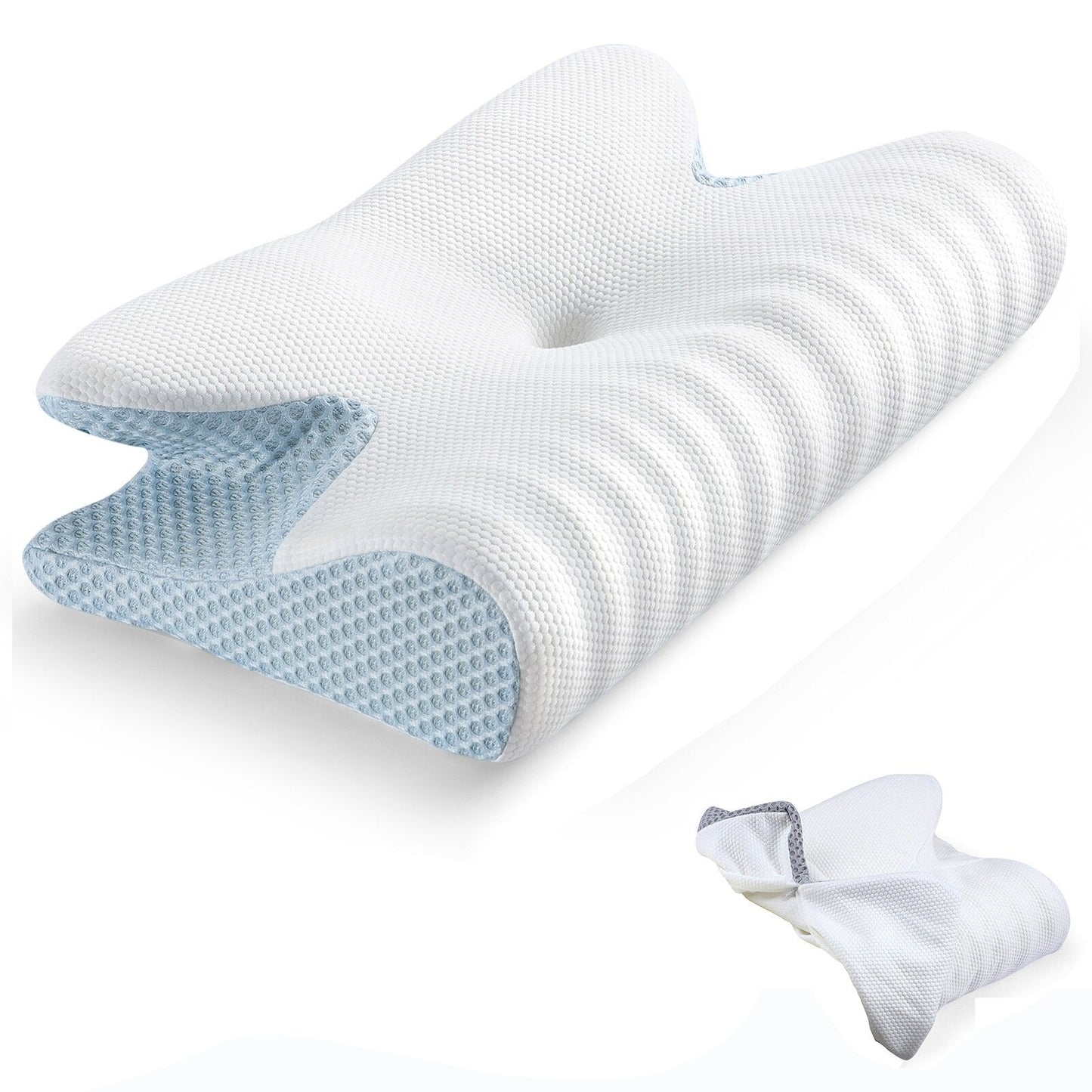 Butterfly-shaped Slow Rebound Space Memory Foam Cervical Pillow